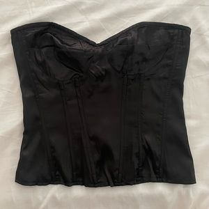 PrettyLittleThing Black Corset - Women’s Size 6 US - Great condition!